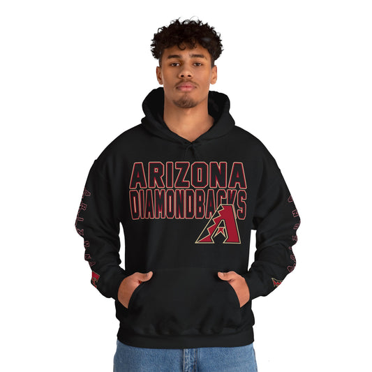 Arizona Diamondbacks Bold Print Hoodie Unisex Heavy Blend Hooded Sweatshirt